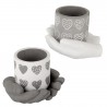 Bomboniera Matrimonio Battesimo Comunione Portapiante Mani Cuori 3 Assorititi Mille Cuori