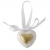 Bomboniera Matrimonio Appendino Cuore Porcellana Bianco e Oro