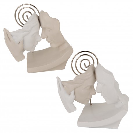 Bomboniera Matrimonio Segnaposto Memoclip Coppia Sposi Bacio 2 Assortiti