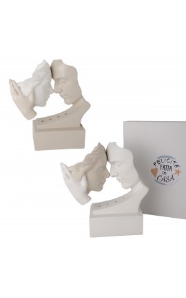 Bomboniera Matrimonio  Coppia Sposi Bacio Led 2 Assortiti 22xh.25 Cm Con Box