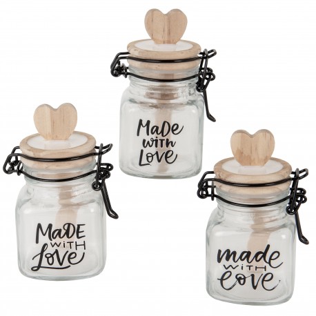 Bomboniera Matrimonio Compleanno Barattolo Vetro Ermetico 3 Assortiti