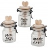 Bomboniera Matrimonio Compleanno Barattolo Vetro Ermetico 3 Assortiti