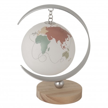 Bomboniera Matrimonio Compleanno Comunione Mappamondo Globo Mondo Sfera Led h.15 Cm