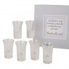 Bomboniera Matrimonio Set 6 Pezzi Bicchierini da Liquore Con Box