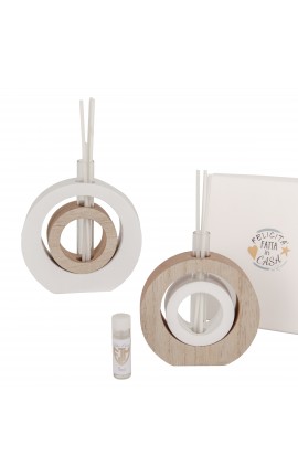 Bomboniera Matrimonio Comunione Profumatore Diffusore Tondo Giro 2 Assortiti Con Box