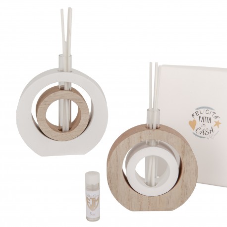 Bomboniera Matrimonio Comunione Profumatore Diffusore Tondo Giro 2 Assortiti Con Box