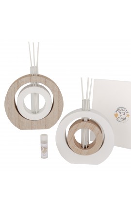 Bomboniera Matrimonio Comunione Profumatore Diffusore Tondo Giro 2 Assortiti h.15 Cm Con Box
