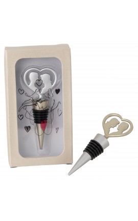 Bomboniera Matrimonio Tappo Vino Coppia Sposi Bacio 2 Assortiti