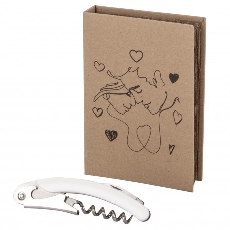 Bomboniera Matrimonio Apribottiglie Cavatappi Coppia Sposi Bacio Con Box