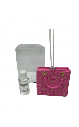 Bomboniera Matrimonio Compleanno Profumatore Diffusore Borsetta Rosa Con Box