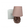 Bomboniera Matrimonio Battesimo Nascita Lampada in Vetro Rosa Con Paralume Con Box