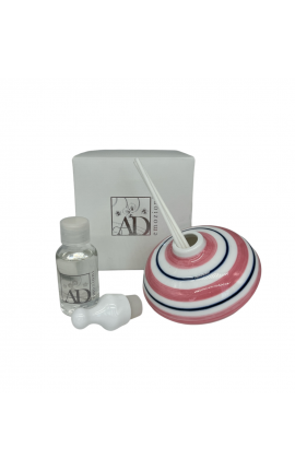 Bomboniera Battesimo Compleanno Profumatore Diffusore Trottola Rosa Con Box