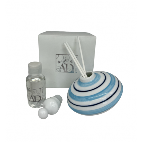 Bomboniera Battesimo Compleanno Profumatore Diffusore Trottola Celeste Con Box