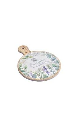 Bomboniera Matrimonio Tagliere  Tondo Decoro Floreale