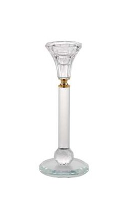 Bomboniera Matrimonio Candelabro Cristallo Portacandela h.20 Cm