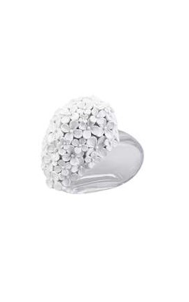 Bomboniera Matrimonio Portaprofumo Cuore Bianco Floreale