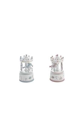 Bomboniera Battesimo Carillon Giostrina Giostra Cavallucci Rosa