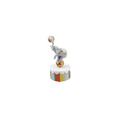 Bomboniera Battesimo Compleanno Carrillon Elefantino Giocoliere Bimbo Circo