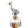 Bomboniera Battesimo Compleanno Carrillon Elefantino Giocoliere Bimbo Circo