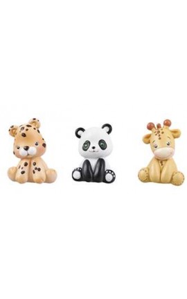 Bomboniera Battesimo Compleanno  Magnete Animaletti Baby Zoo Savana 3 Assortiti