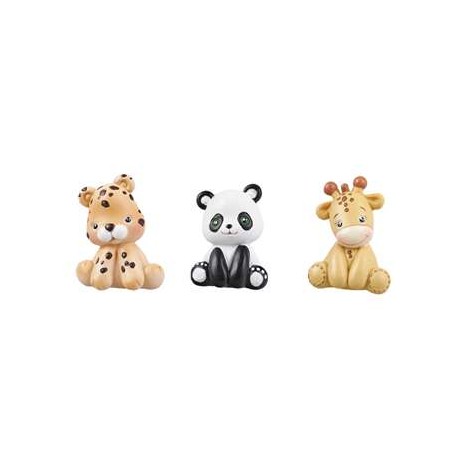 Bomboniera Battesimo Compleanno  Magnete Animaletti Baby Zoo Savana 3 Assortiti