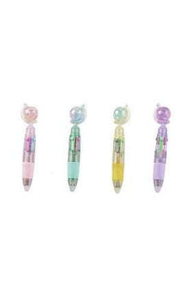 Bomboniera Battesimo Compleanno 12 pezzi Penna Colorata multicolor 4 Assortiti