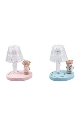 Bomboniera Battesimo Compleanno Lampada Led Con Orsetto Bimbo Celeste