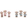 Bomboniera Battesimo Compleanno Orsetto Bimbo Celeste h.7 Cm 3 Assortiti