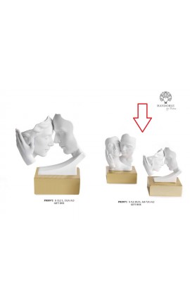 Bomboniera Matrimonio Coppia Sposi Stilizzati Bacio Innamorati Con Box