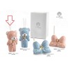 Bomboniera Battesimo Nascita Profumatore Diffusore Orsetto con Fiocco Porcellana Rosa Con Box