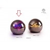 Bomboniera Matrimonio Sfera Lampada Led Vetro Argentato Con Cuore Scritta Love