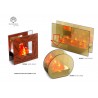 Bomboniera Matrimonio Lampada Led Vetro Oro Effetto Camino