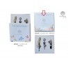 Bomboniera Matrimonio Set Vino Apribottiglie Metallo Con Box Decoro Fiori