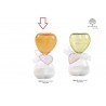 Bomboniera Matrimonio Clessidra Forma Cuore Ambra Con Fiocco Con Box