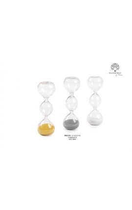Bomboniera Matrimonio Clessidra 3 Bolle 3 Colori Assortiti Con Box