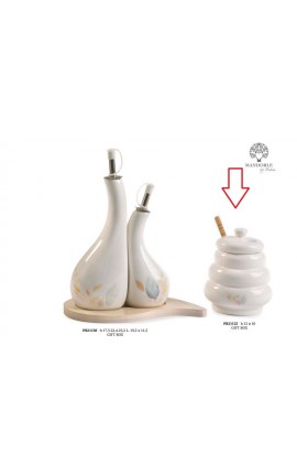 Bomboniera Matrimonio Vasetto Per Miele Porcellana Con Dosatore Con Box