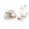 Bomboniera Matrimonio Set Antipastiera 2 Ciotoline Cuore Porcellana Su Vassoio Legno Con Box