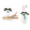 Bomboniera Matrimonio Oliera Vetro Con Farfalla Verde Con Box