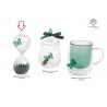 Bomboniera Matrimonio Clessidra Verde Con Farfalla Verde Con Box