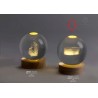 Bomboniera Matrimonio Battesimo Compleanno Globo Su Base Led Con Colosseo h.9,8 Cm Con Box