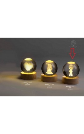 Bomboniera Comunione Globo Su Base Led Con Comunando Con Box