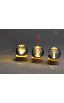 Bomboniera Comunione Globo Su Base Led Con Comunanda Con Box
