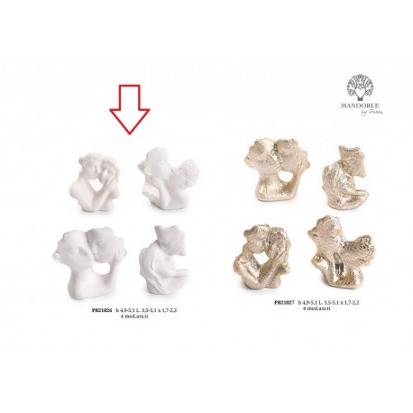 Bomboniera Matrimonio Coppia Sposi Innamorati 4 Assortiti