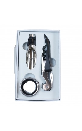 Bomboniera Matrimonio Set 3 Pz Vino Apribottiglie Con Box