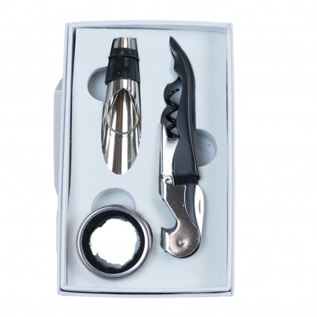 Bomboniera Matrimonio Set 3 Pz Vino Apribottiglie Con Box