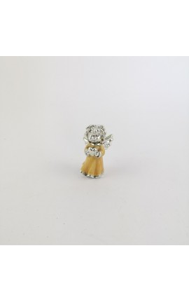 Angelo in Resina Colorata Smaltato Argento h.6cm