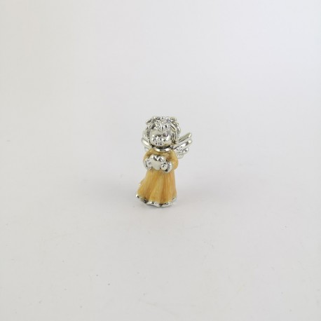 Angelo in Resina Colorata Smaltato Argento h.6cm