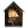 Bomboniera Matrimonio Casetta Lampada Led Love Vetro Fumè