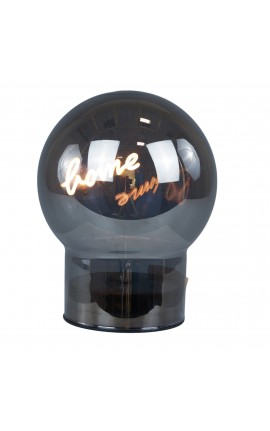 Bomboniera Matrimonio Sfera Lampada Led Love Vetro Fumè