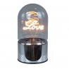 Bomboniera Matrimonio Cilindro Lampada Led Love Vetro Fumè